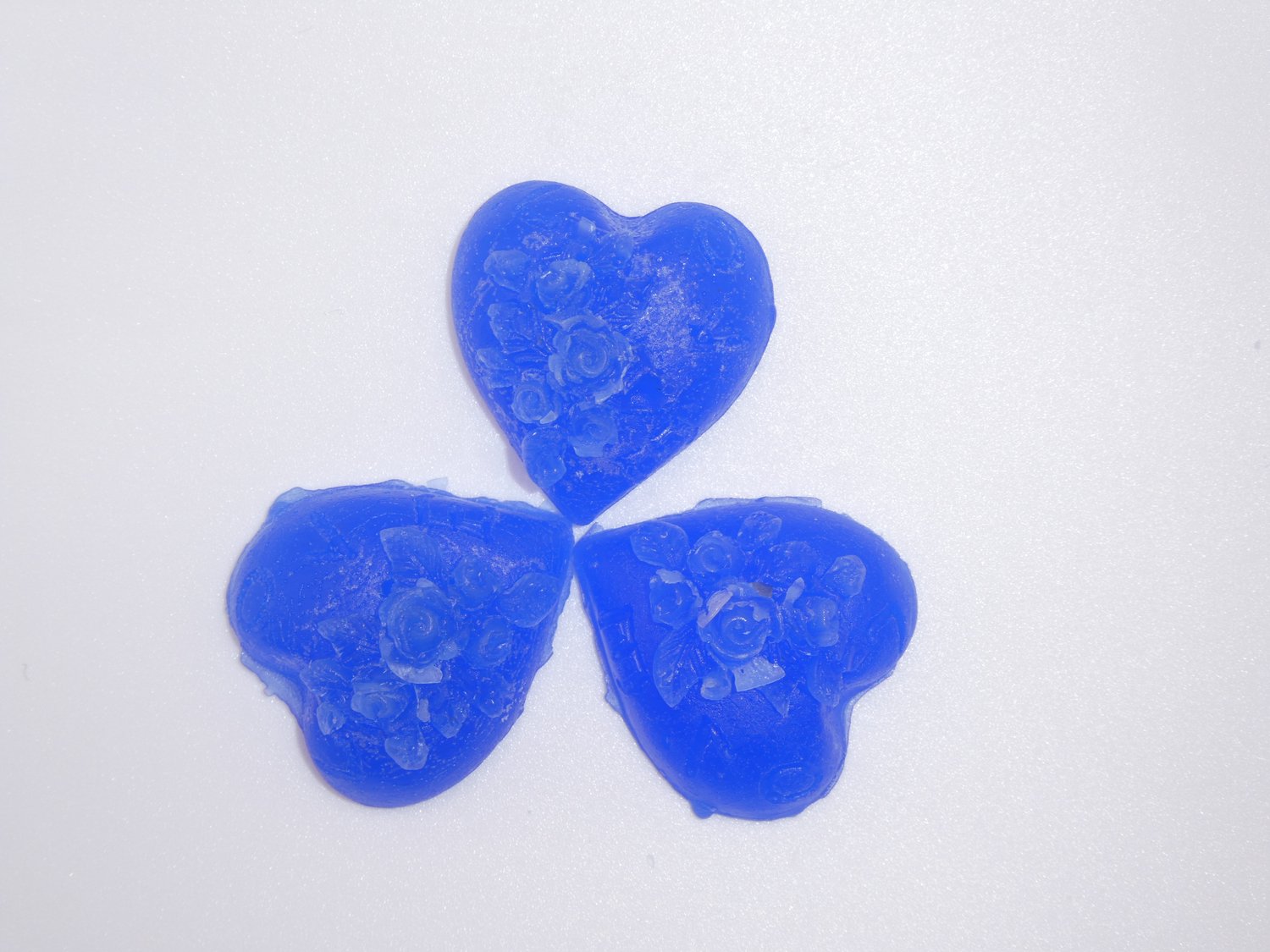 Wax Melts Hartje met Roosjes 3 Stuks Blauw Oceaan geur