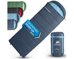 NORDMUT Dekenslaapzak Pihtso - 3 seizoenen 6 °C - 220 x 80 cm licht - Donkerblauw