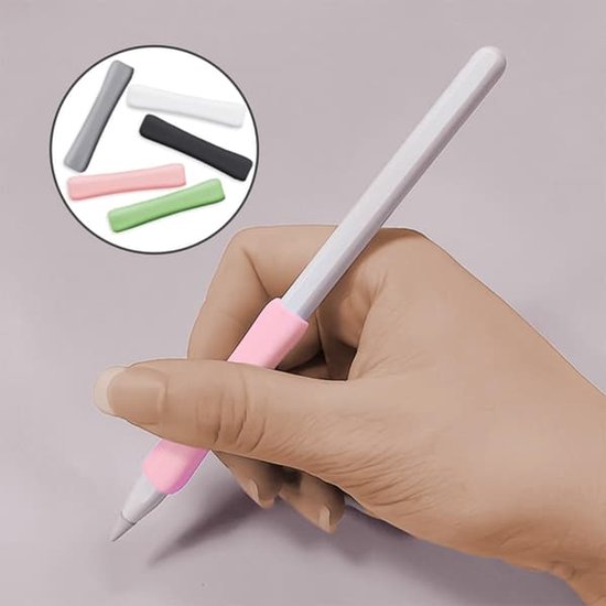 Tweede generatie 5-delige pennenetui, touchscreenpenaccessoire, beschermhoes voor styluspen, ergonomische siliconen grip. — afbeelding 5
