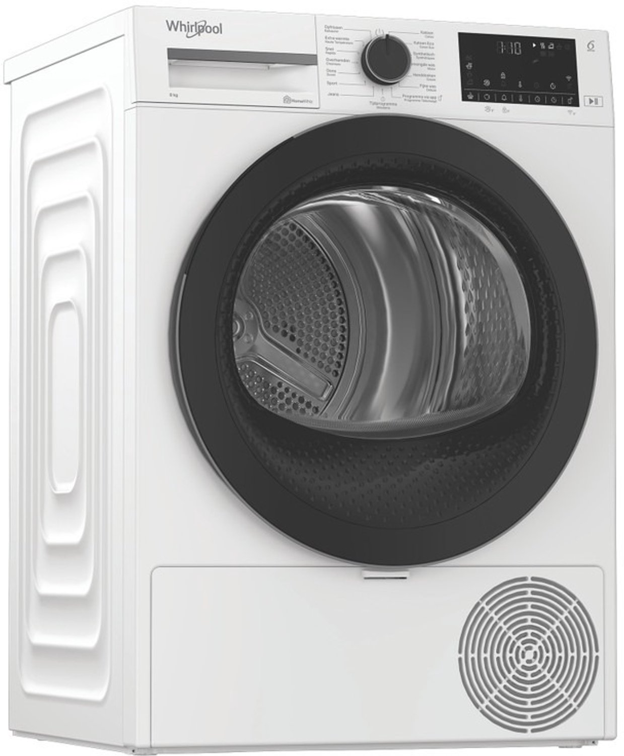 Whirlpool 8 kg, C, 102 kWh/100, 64 dB, 900 W, Wit