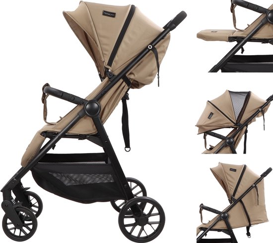 MamaLoes Cato Beige Shopper Wandelwagen — afbeelding 4