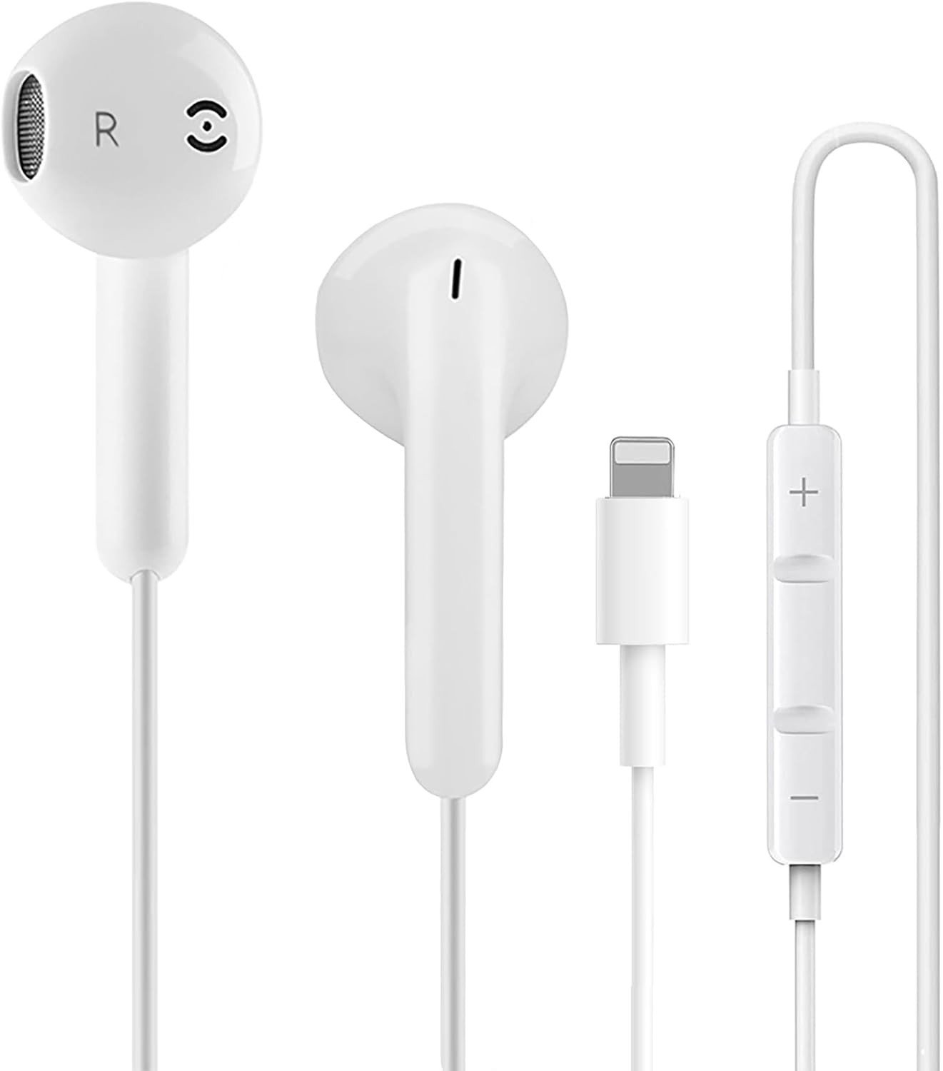 Lightning Hoofdtelefoon met Kabel - Wit - In-Ear voor iPhone - Hoogwaardige Geluidskwaliteit