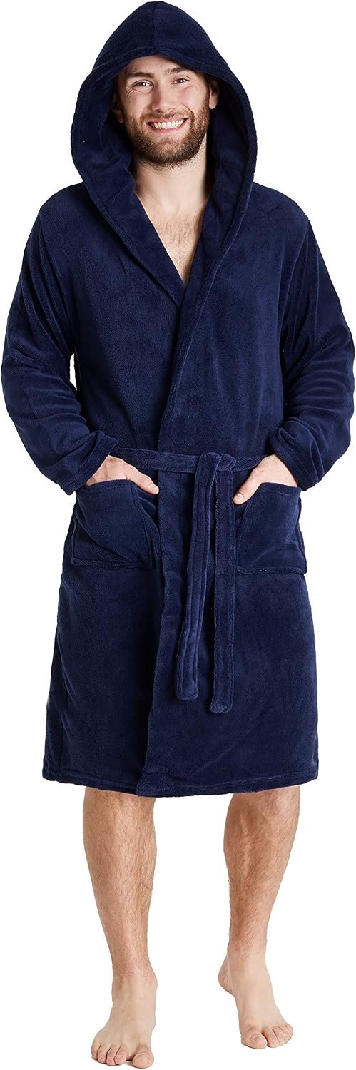 Luxe Heren Badjas met Riem - Zacht Fleece Huispak