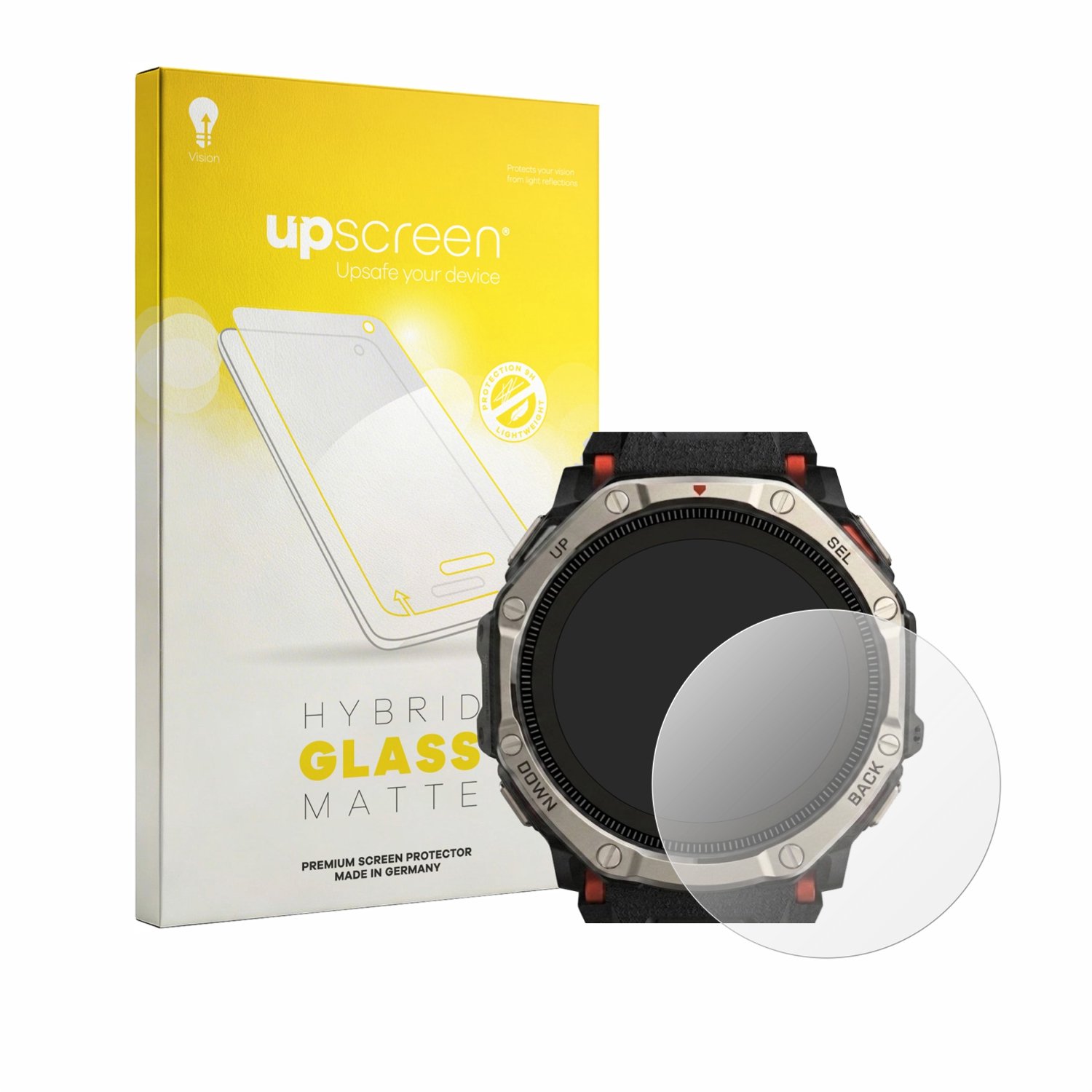 upscreen - Screenprotector voor Huami Amazfit T-Rex Dual Solar - Folie Beschermfolie Beschermglas matte
