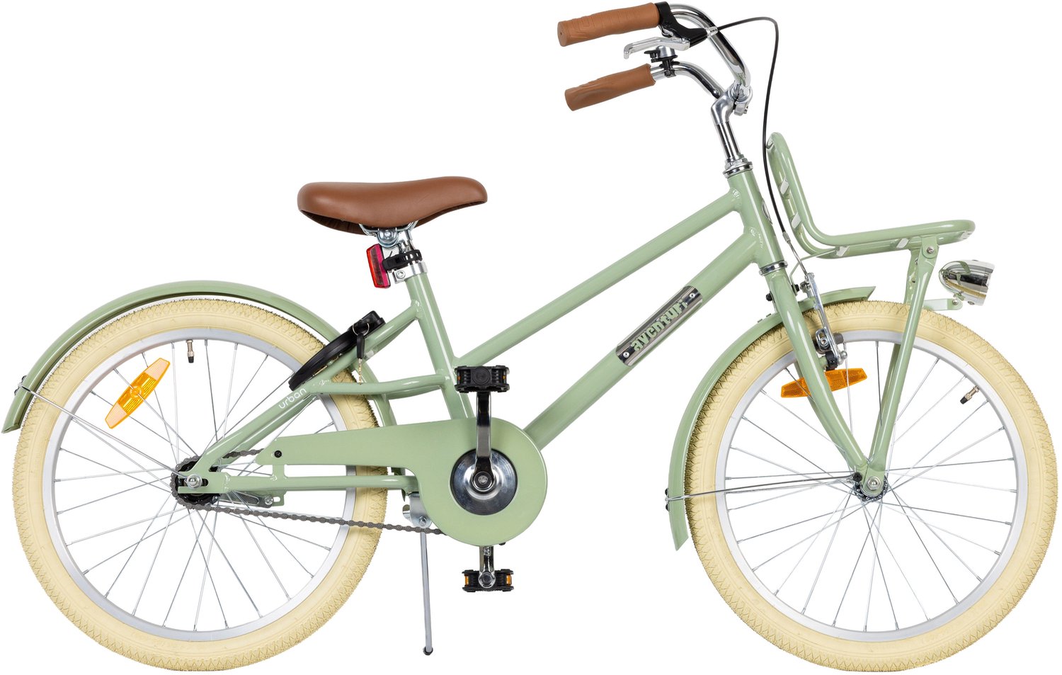 Aventuri AMIGO Urban Aluminium Unisex kinderfiets 20 Inch Kinderfiets voor 6 tot 8 jaar Met standaard Groen