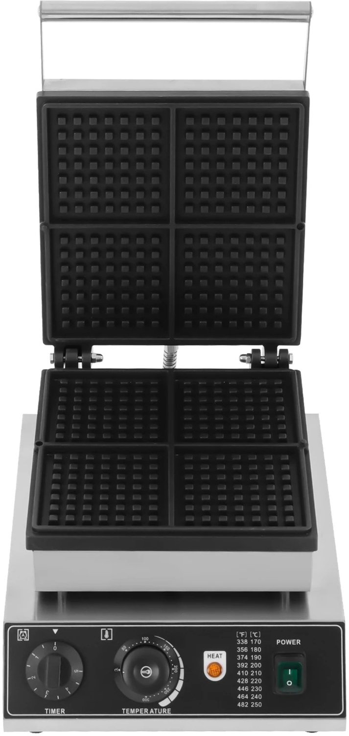 ACEP Wafelijzer - 1750W - Wafelijzer - Wafelmaker - 50-300 ℃ - Voor 4 wafels - Wafels - Luikse wafels