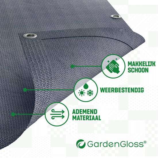 GardenGloss® Voortenttapijt 200x200 - Campingtapijt Outdoor Weerbestendig - Campingtapijt, Ttenttapijt incl. 12 Haringen en Draagtas — afbeelding 2