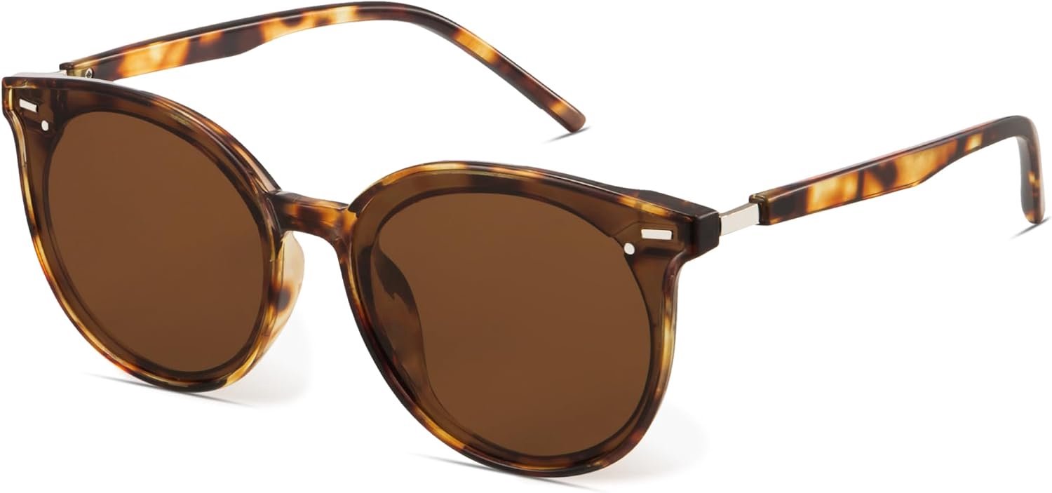 Zonnebril Tortoise Frame - Bruine Lens - Trendy ontwerp - Bescherming tegen UV-stralen - Vemera