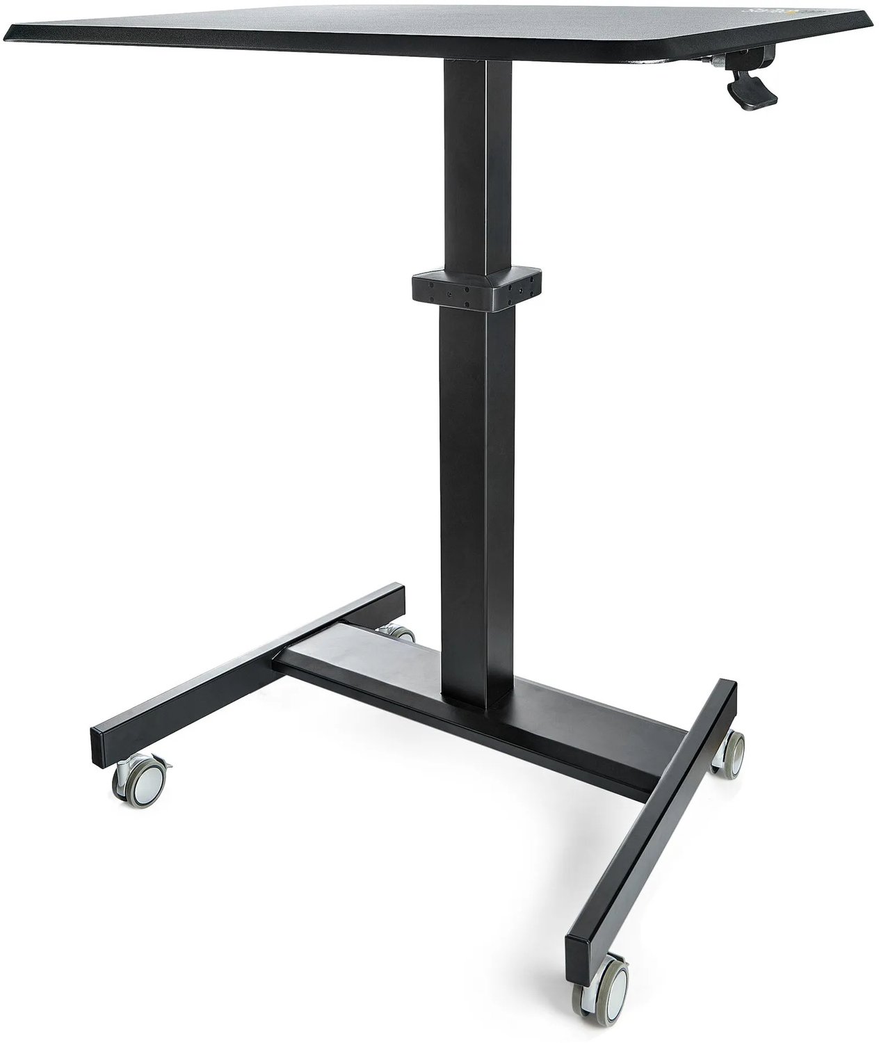 StarTech.com Mobiel Bureau - Ergonomisch Zit-Sta Computermeubel op Wielen - One Touch verstelbare Mobiele Werkplek - Bureautafel op Wielen voor Computer/Laptop - ideaal voor Onderwijs