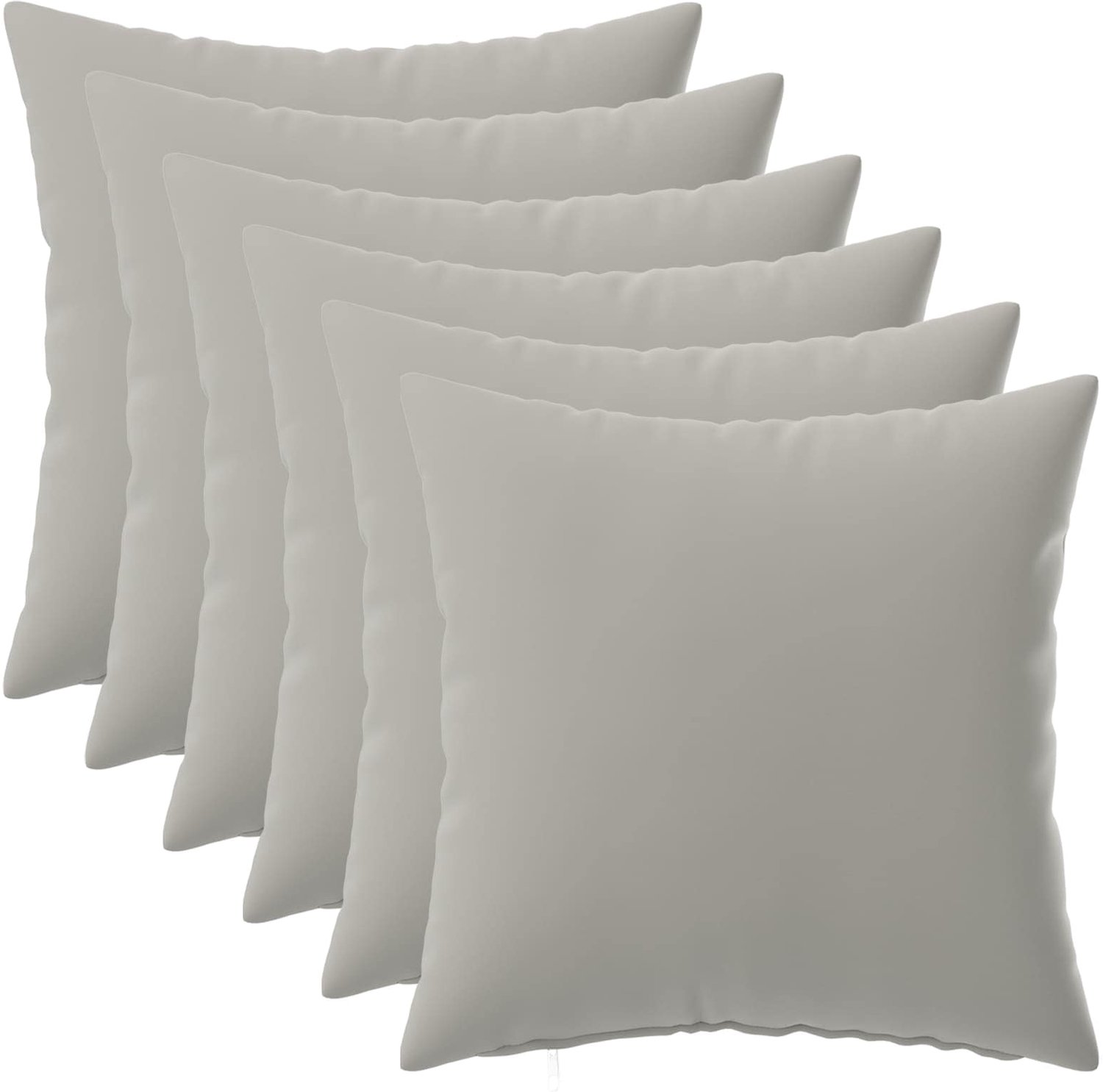 vidaXL Dekenkussen - 6 - st - HEERLEN - Grijs - 50 - x - 50 - cm - Polyester