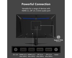 PC Monitor 27 Inch 4K UHD - 160Hz Verversingssnelheid - IPS Paneel - 1ms Reactietijd - Gaming Monitor - Desktop Scherm