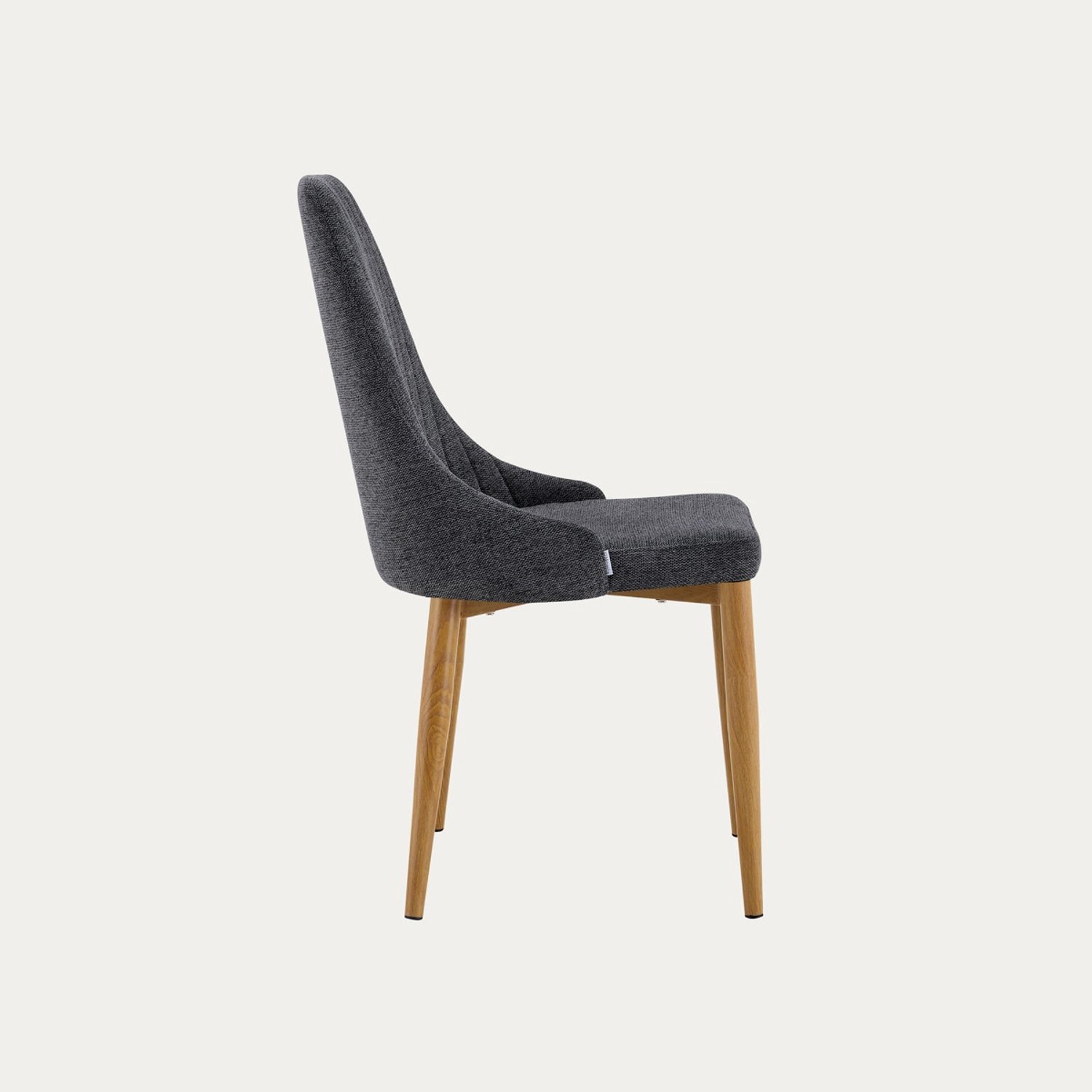 HOMLA Chair - ARVELLO - grey with natural legs - 46.5x58x88 cm - 779381