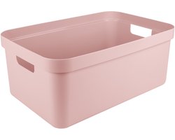 Sunware Sigma Home opbergbox 45L – 59x39x24,2 cm – Roze – BPA-vrij plastic, stapelbaar (deksel apart verkrijgbaar) – stijlvolle opbergmand voor kinderkamer & woonkamer