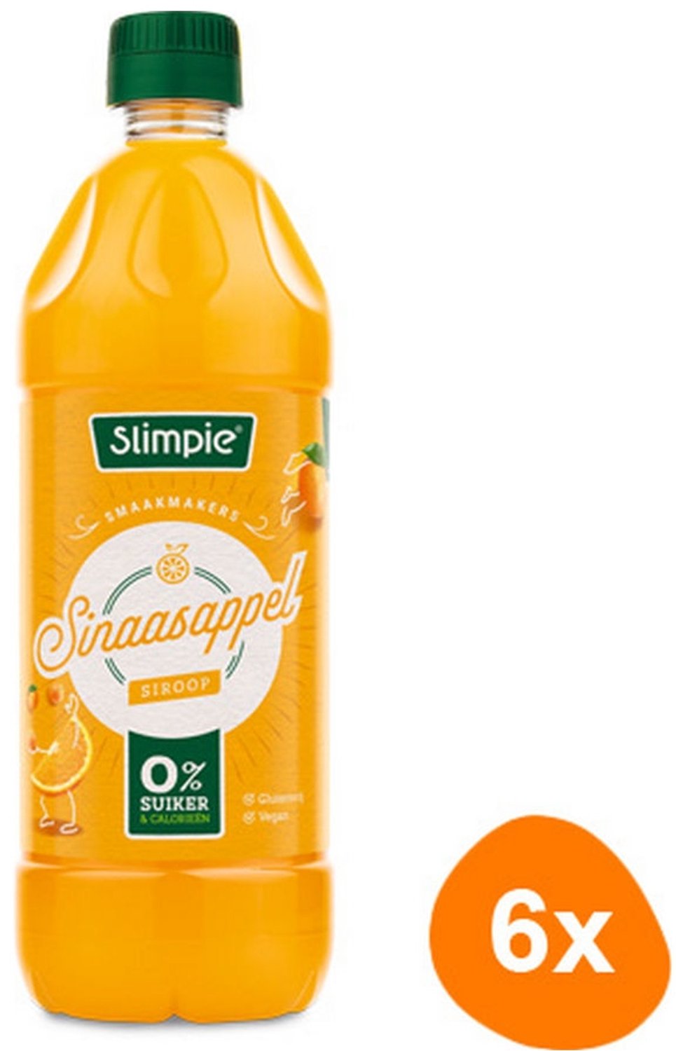 Slimpie | Siroop Sinaasappel | 6 x 650 ml