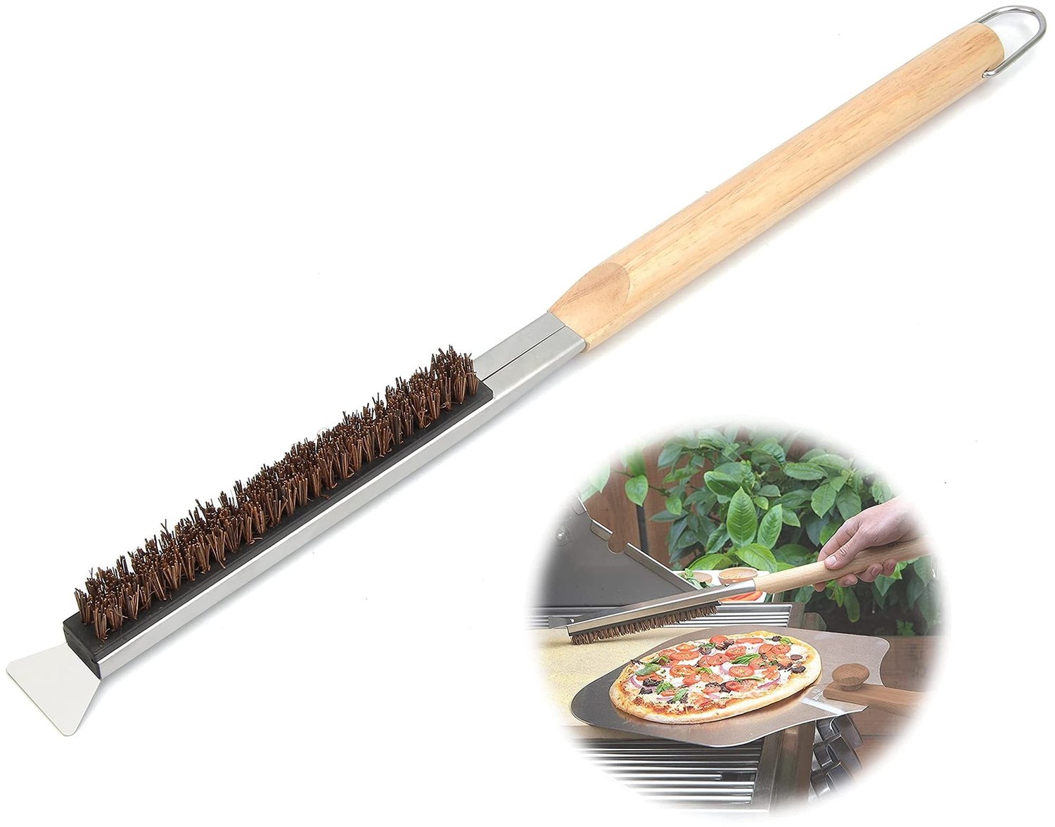 Pizza Oven Borstel met Schraper voor Perfecte Reiniging