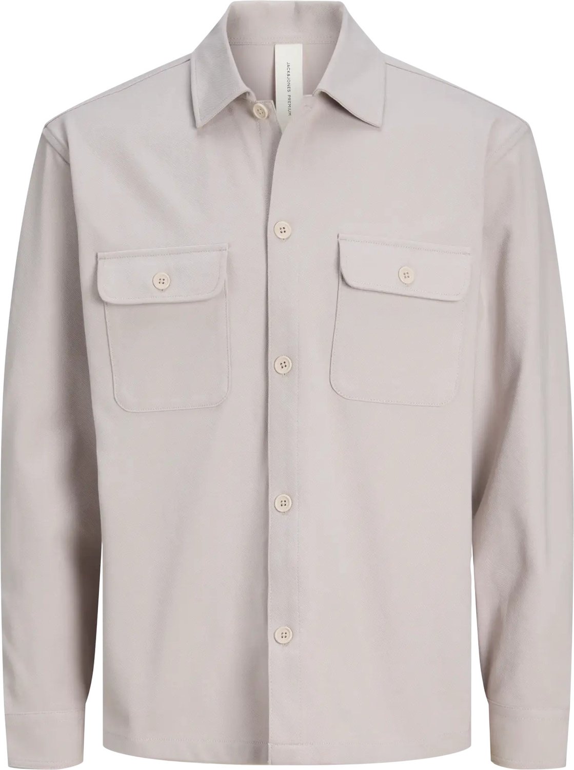 William sweat overshirt relaxed fit - jersey - beige (moonbeam)
