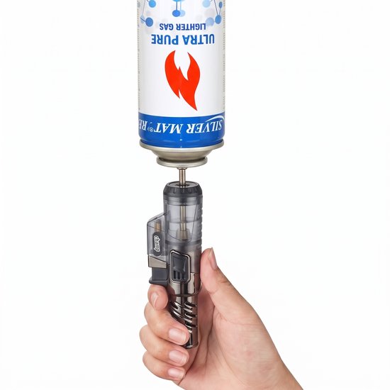 Silver Match Navulgas 300 ml - Aansteker Gas - Butaangas Navulling - 30 tot 40 Vullingen - Voor Navulbare Gasaanstekers — afbeelding 2