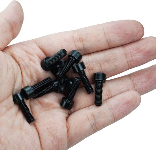 12x Fietsbidonhouder Schroeven M5x16mm Carbon Staal Zwart — afbeelding 4