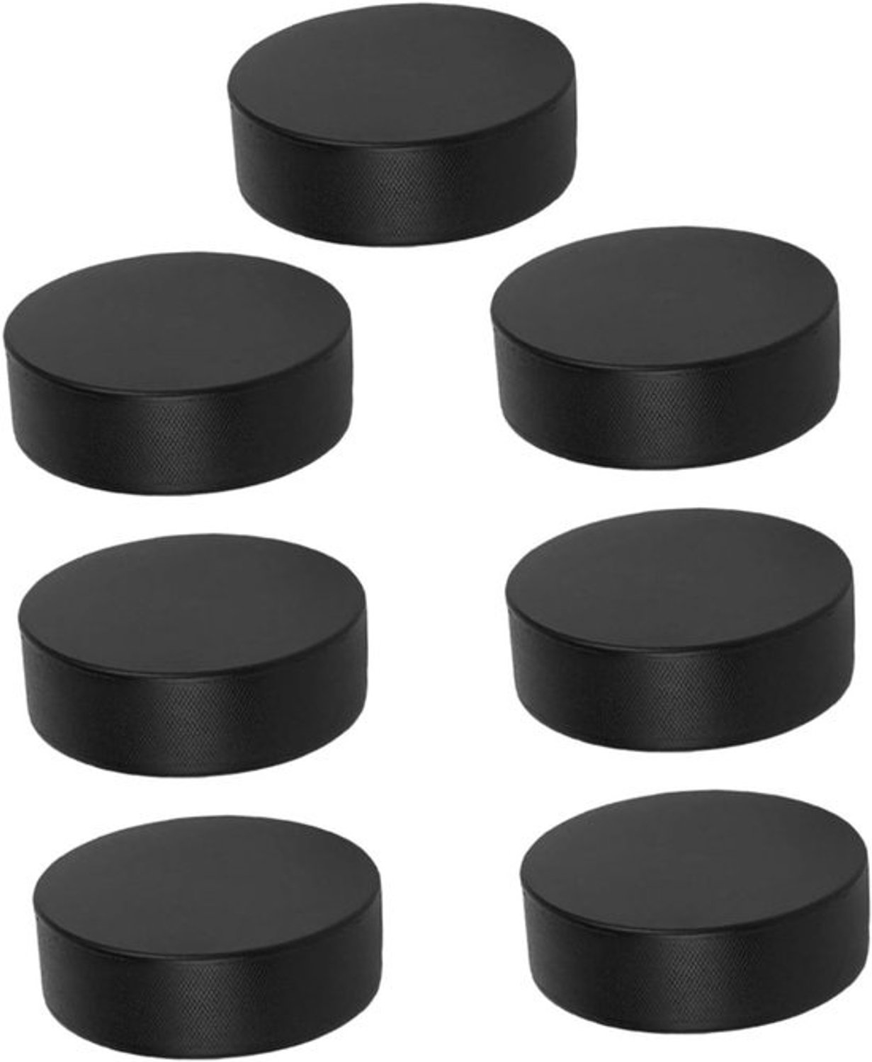 Zachte hockeypucks - Indoor hockeyballen - Oefenen met stickhandling - Geluidsarm ontwerp - 7.50X7.50X2.50CM - Zwart