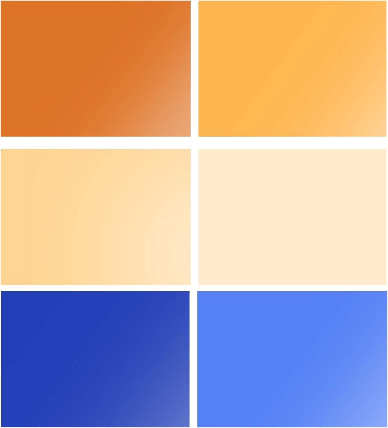 Kleurfilterfolie 40 x 50 cm - Blauw en Oranje - Hoge lichttransmissie - Creëer unieke effecten - Homevero
