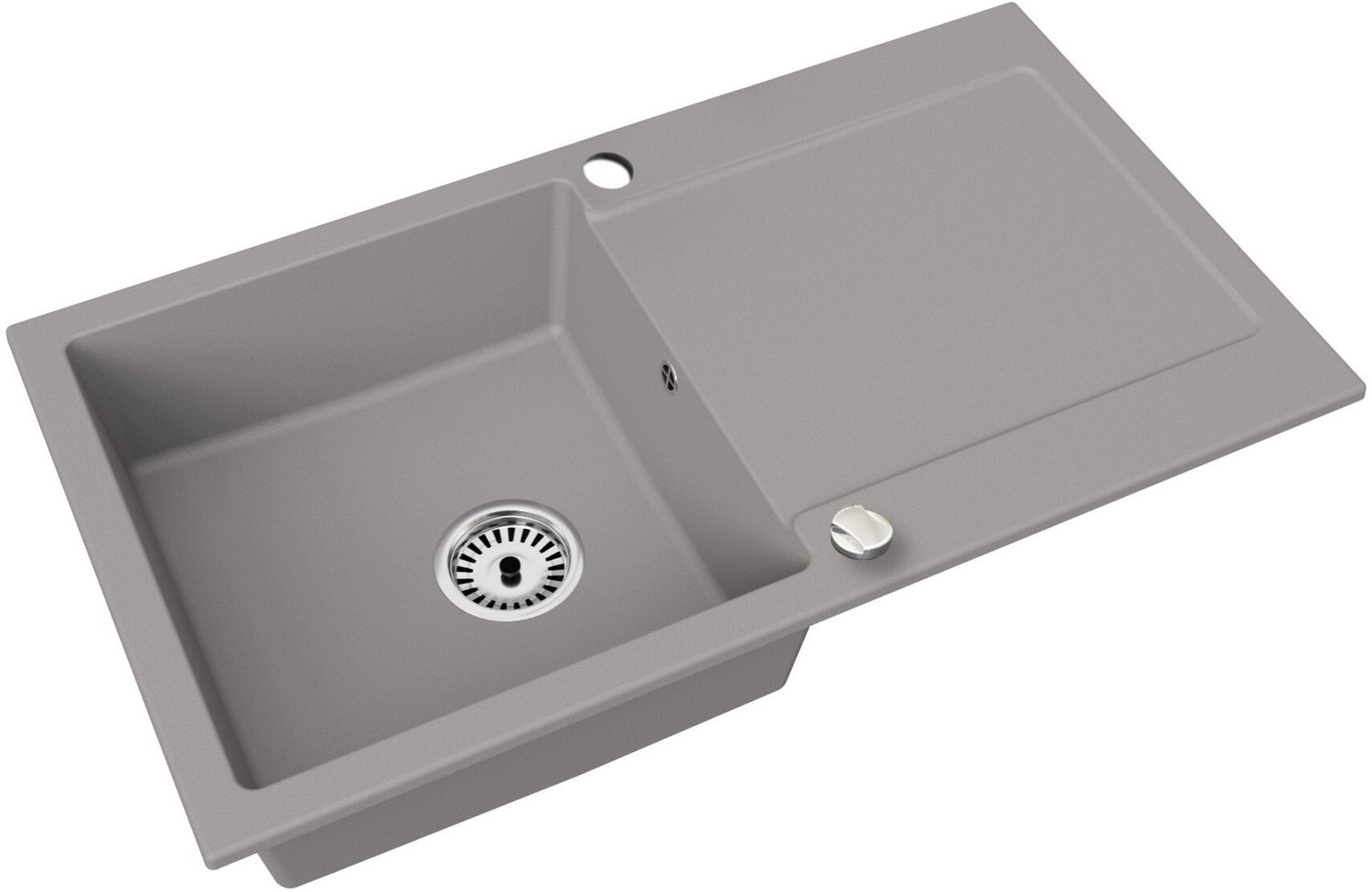 Faizee Home Granieten Spoelbak – Kwartscomposiet Keuken Spoelbak – Verschillende Modellen en Kleuren Element Grau