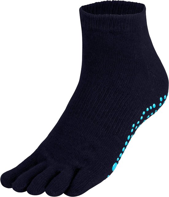 Antislip Teensokken Katoen - Yoga, Pilates, Fitness - Zwart, Grijs, Roze, Wit — afbeelding 3