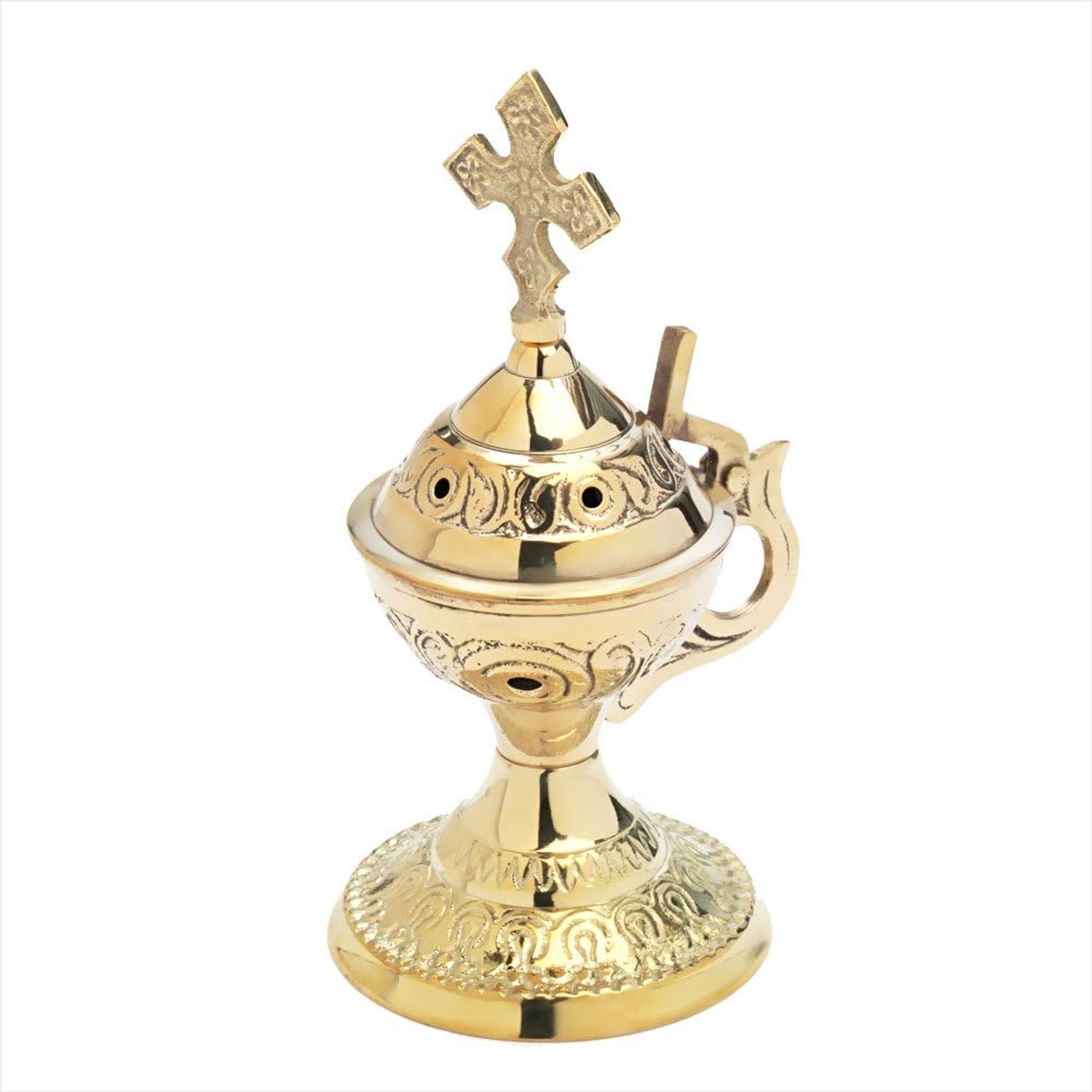 Handgemaakte Messing Rookstel met Handvat - Decoratief en Functioneel