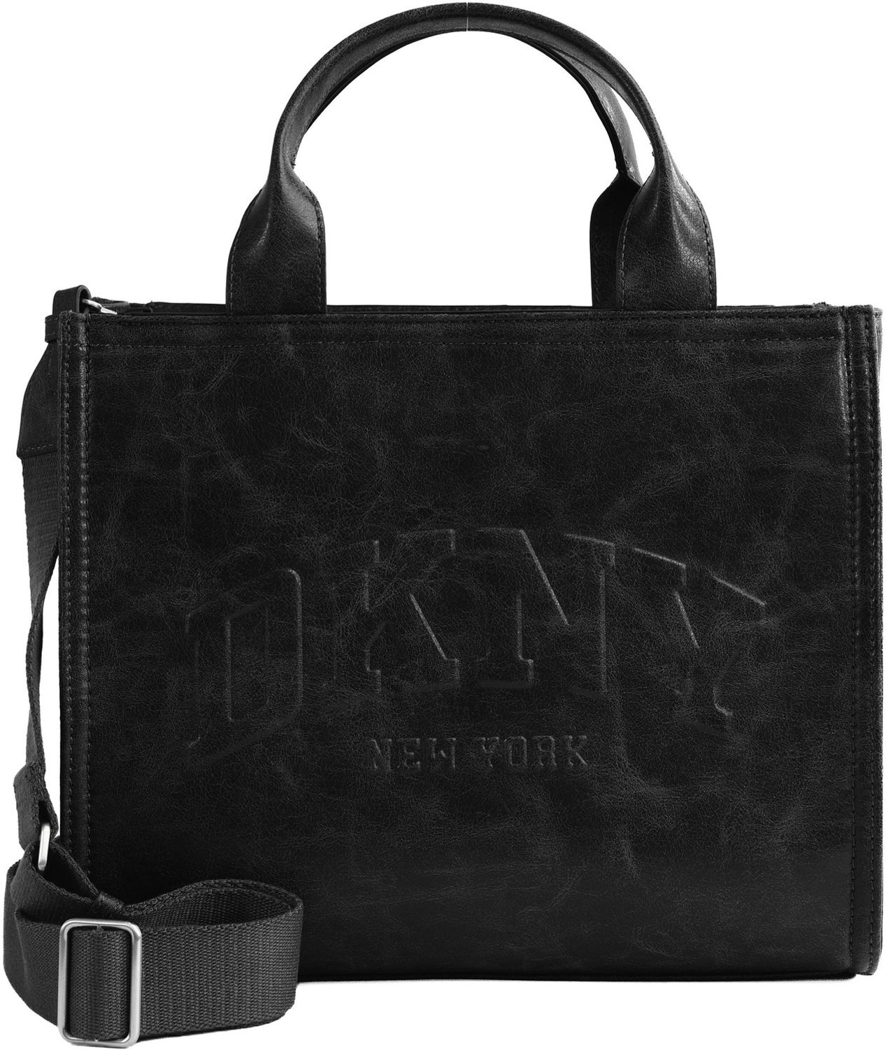 DKNY handtas schoudertas Hadlee Tote Black / Silver zwart