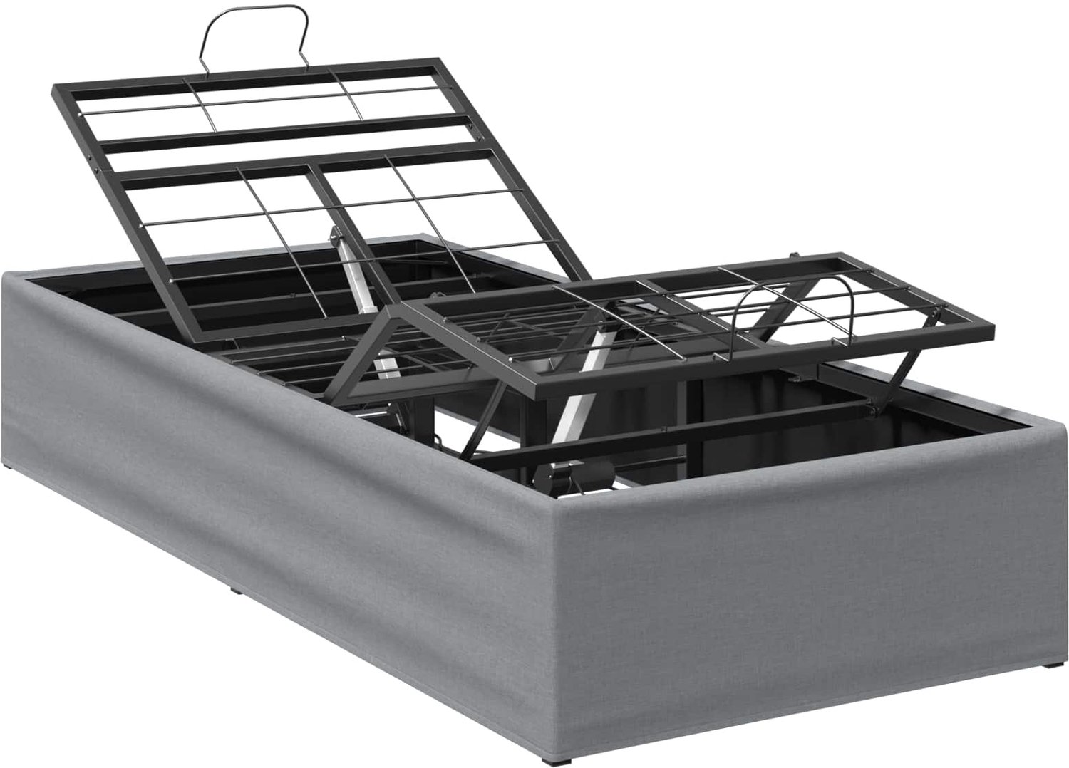 vidaXL Elektrisch - Verstelbaar - Bed - Frame - Lichtgrijs - 200 - x - 100 - x - 33,5 cm