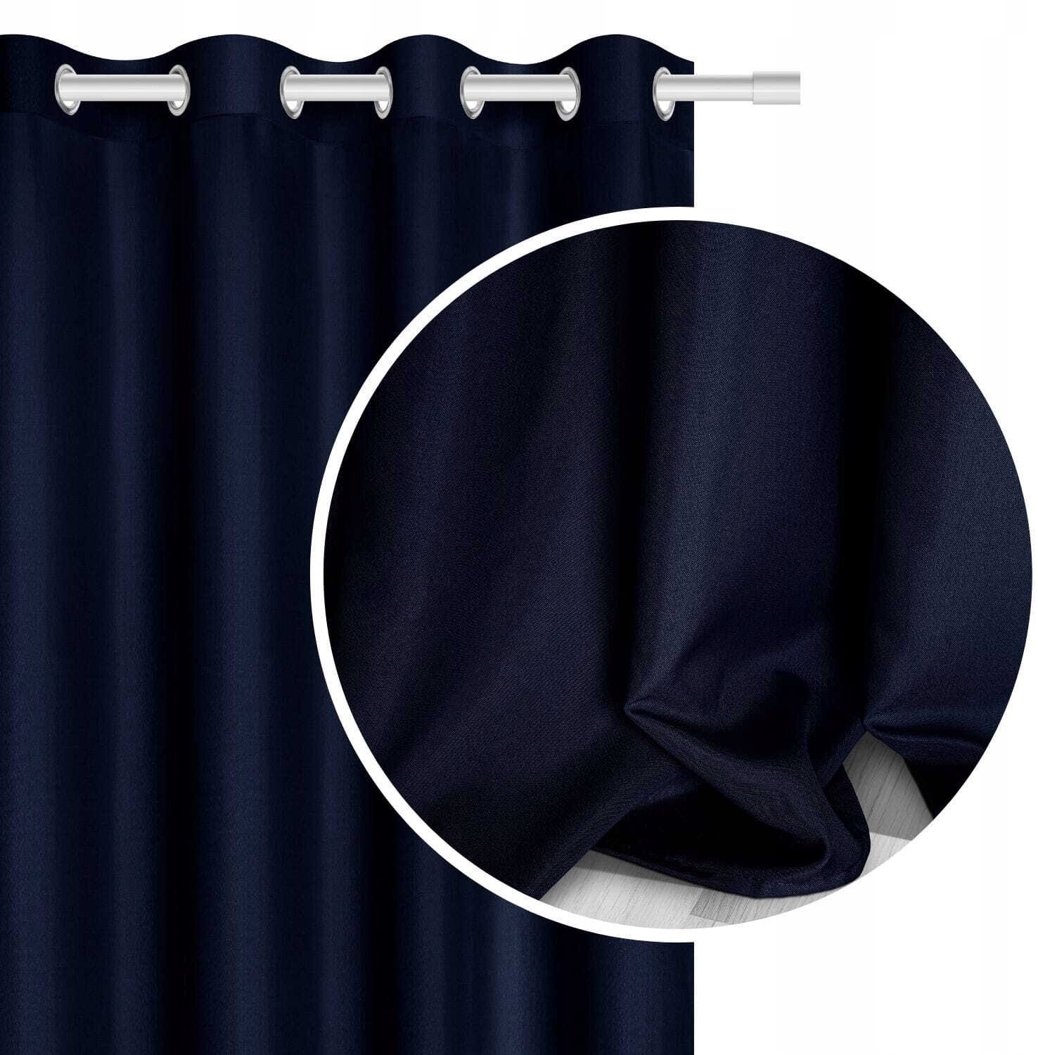 PRESTIQUA Donkerblauwe Gordijnen 140x175 cm - Stijlvol en Functioneel