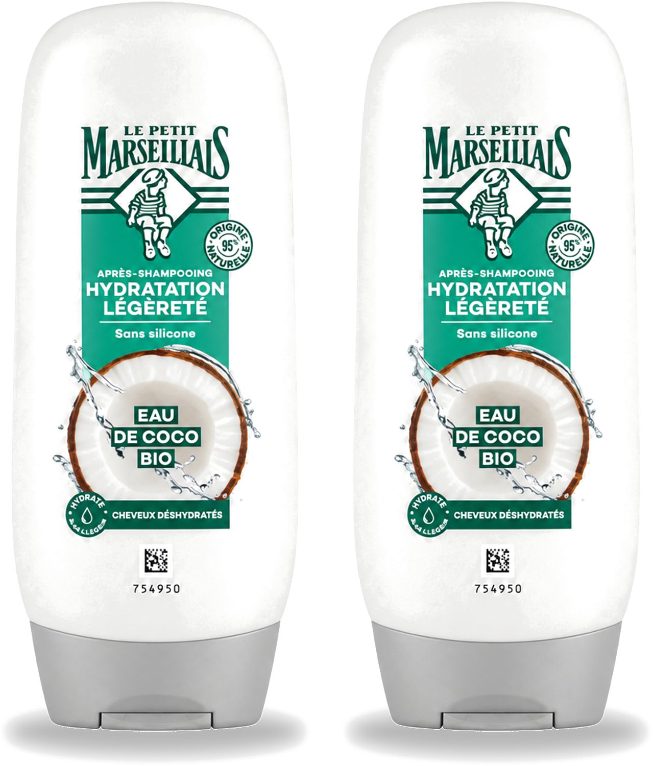 2 x Le Petit Marseillais – Conditioner – Eau de Coco Bio – 250 ml - Voordeelverpakking - 2 stuks
