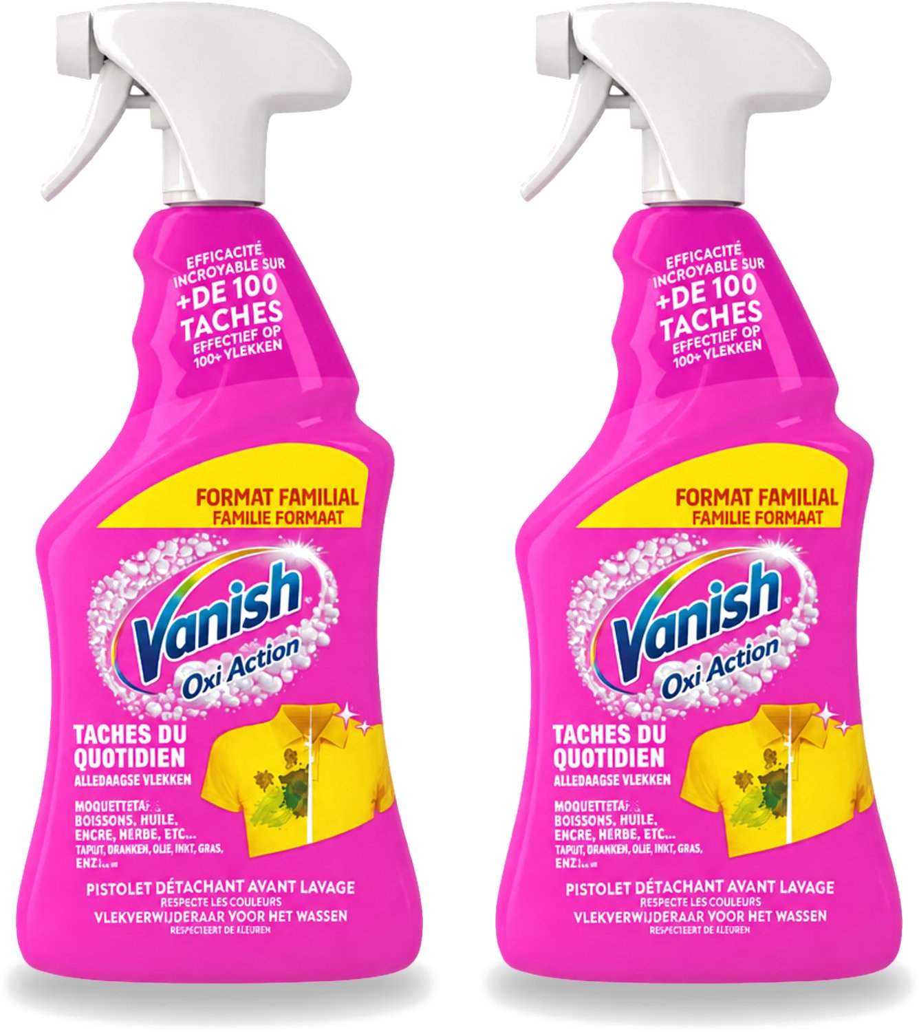 2 x Vanish – Vlekverwijderaar Spray – Oxi Action 4-in-1 – 940 ml - Voordeelverpakking - 2 stuks