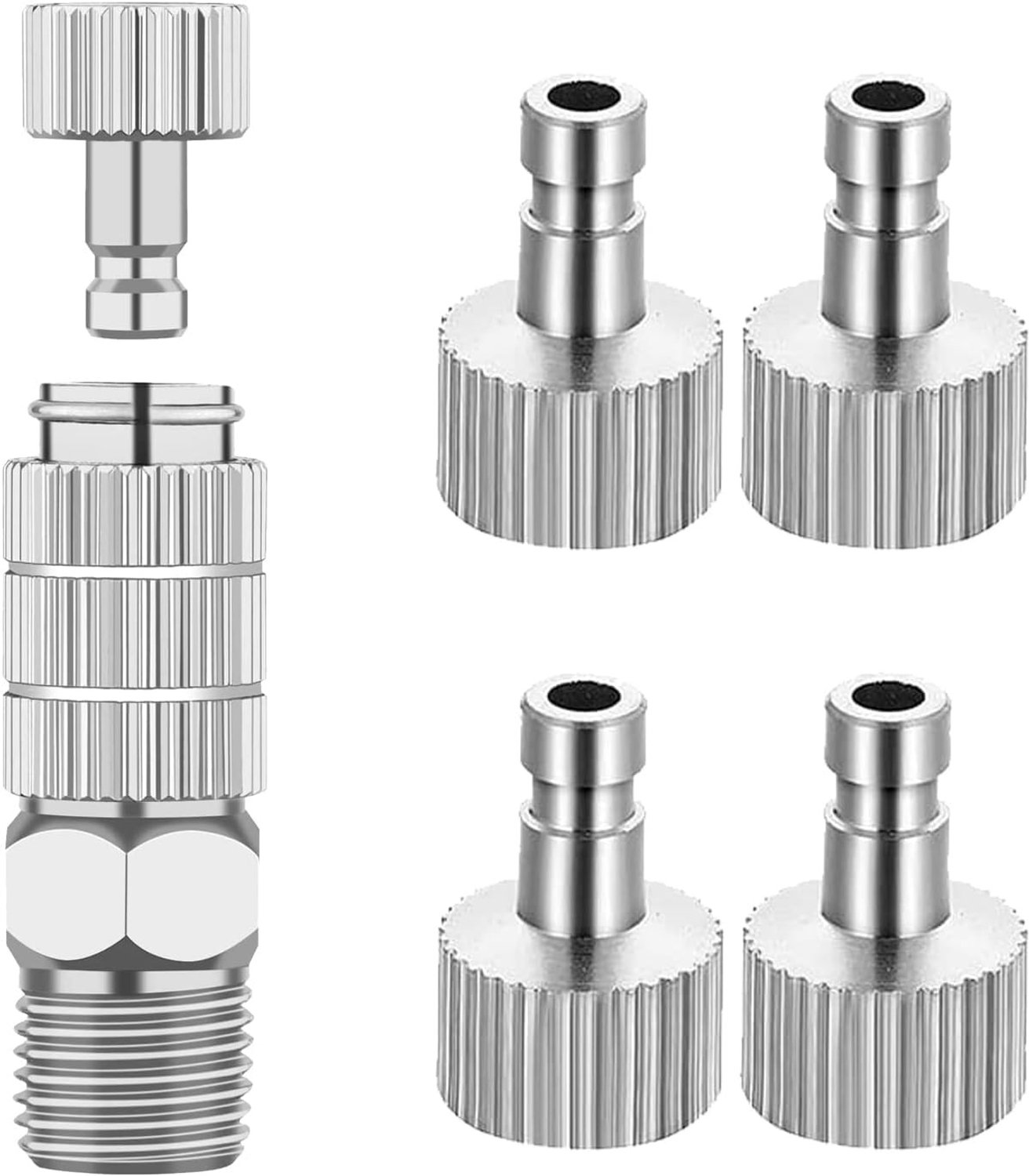 Snelle Ontkoppeladapter voor Airbrush met 5 Mannelijke Aansluitingen