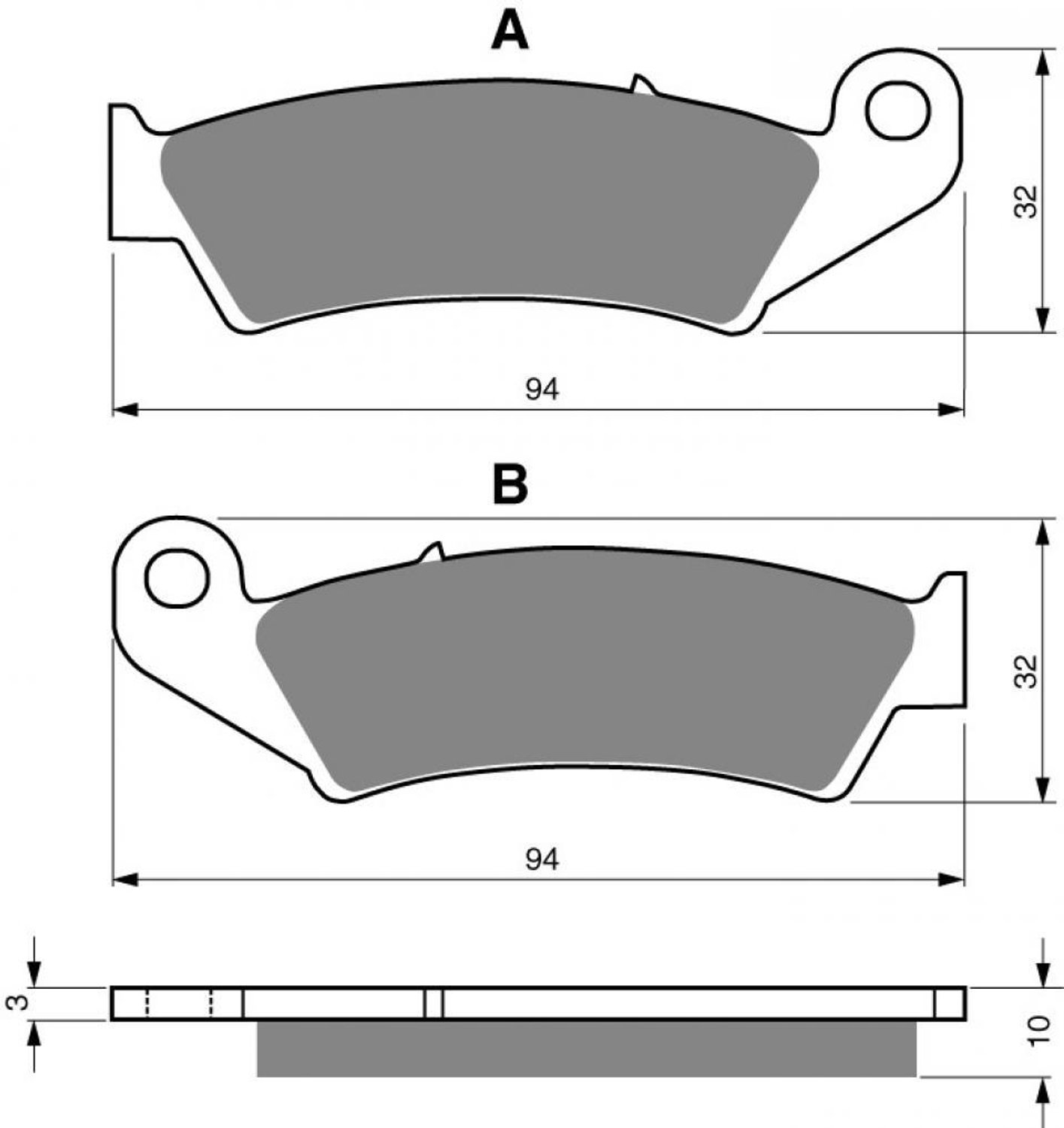 Plaquette de frein Gold Fren pour Moto Honda 400 Vfr R 1990 à 1994 AR Neuf