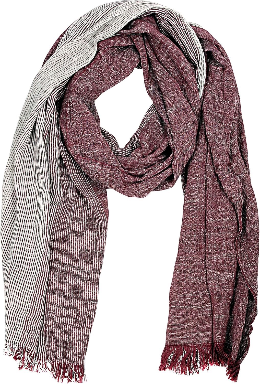 Heren Sjaal Katoen Viscose Mix - Multikleur Streep - Zacht & Comfortabel