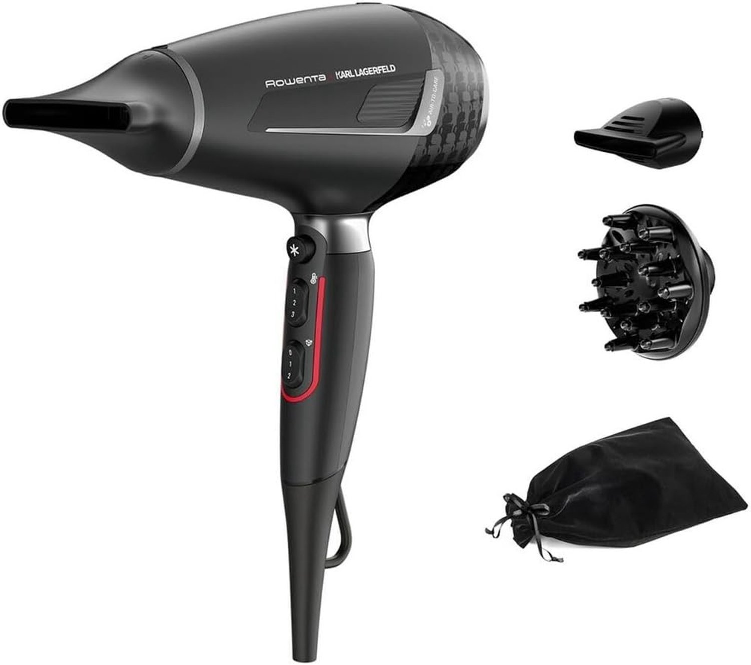 Haardroger - Zwart - Professionele Kwaliteit - 2200 W AC-Motor - Voor Snelle Styling