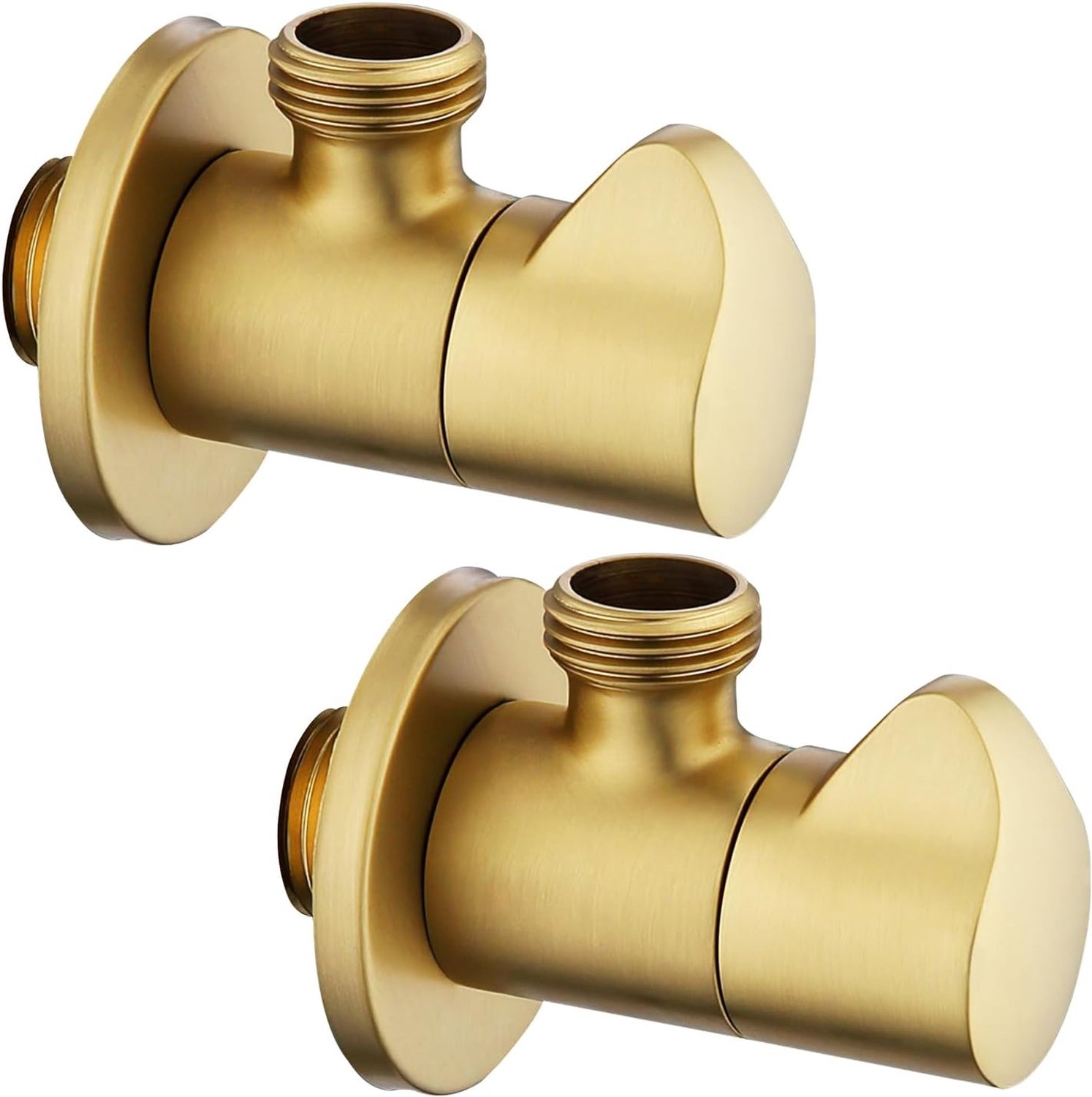 Set van 2 Hoekkranen 12.7mm, Hoge Temperatuur en Drukbestendig, Veiligheidsschakelaar voor Keuken, Badkamer en Toilet