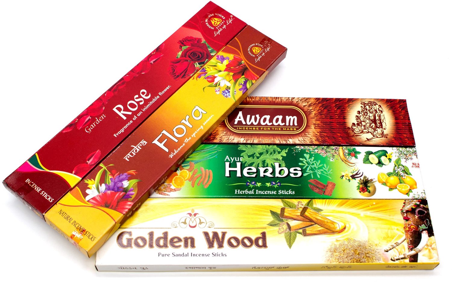 Premium Wierookstokjes XXL, 5 Grote Dozen uit India