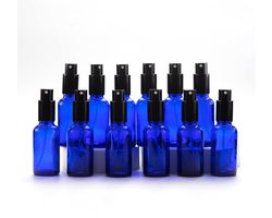Yizhao 30ml Blauw Glazen Sprayfles - Herbruikbaar met Fijne Mist Spray