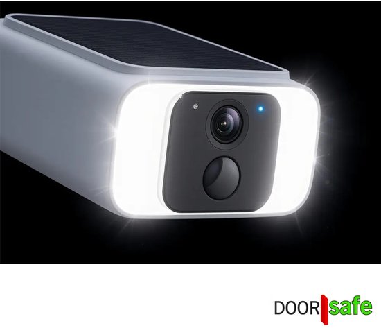 Doorsafe 3126 | 5MP beveiligingscamera met accu & zonnepaneel | type 'bullit' | voor buiten | met 18 witte LED’s + 4 infrarood LED’s | internet via 2,4 Ghz WiFi — afbeelding 3