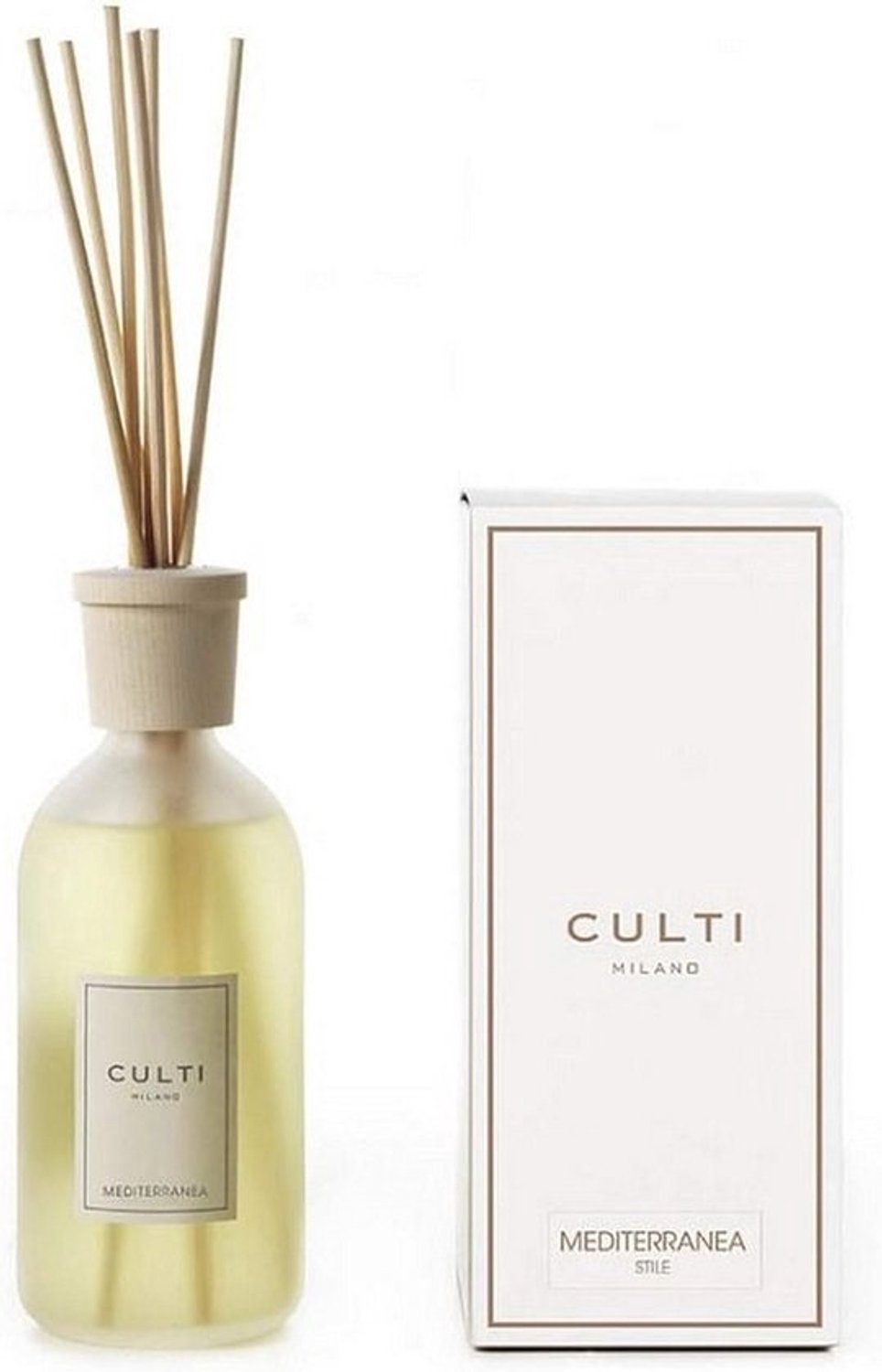 Mediterrane geurstokjesdiffuser 500 ml - Natuurlijke houtgeur voor in huis