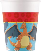 Vegaoo - 8 Kartonnen bekers Pokémon Next Generation 200ml