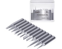 Vervangende soldeertips voor Hakko FX-888D, FX-888, FX8801 en FX-600 - 12 stuks soldeeraccessoires voor soldeerstations en apparatuur