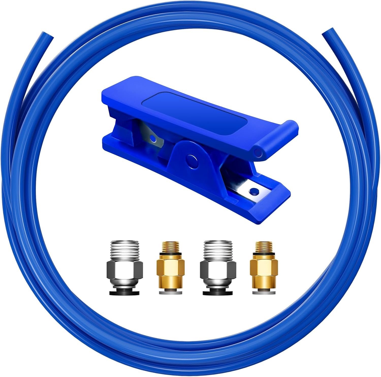 PTFE Bowden Tube Kit voor 1.8mm Filament met PC4-M10 & PC4-M6 Aansluitstukken, Inclusief Snijmes – 3D Printer Accessoires voor Ender 3, CR-10 en Meer