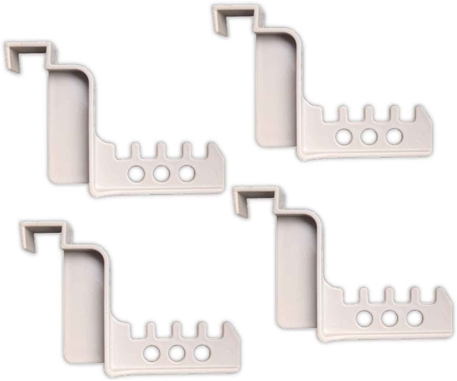 Deur- en raamhaken set van 4 - beige - spacers voor sponges tot 20 mm - ideaal voor decoratie - Vemera