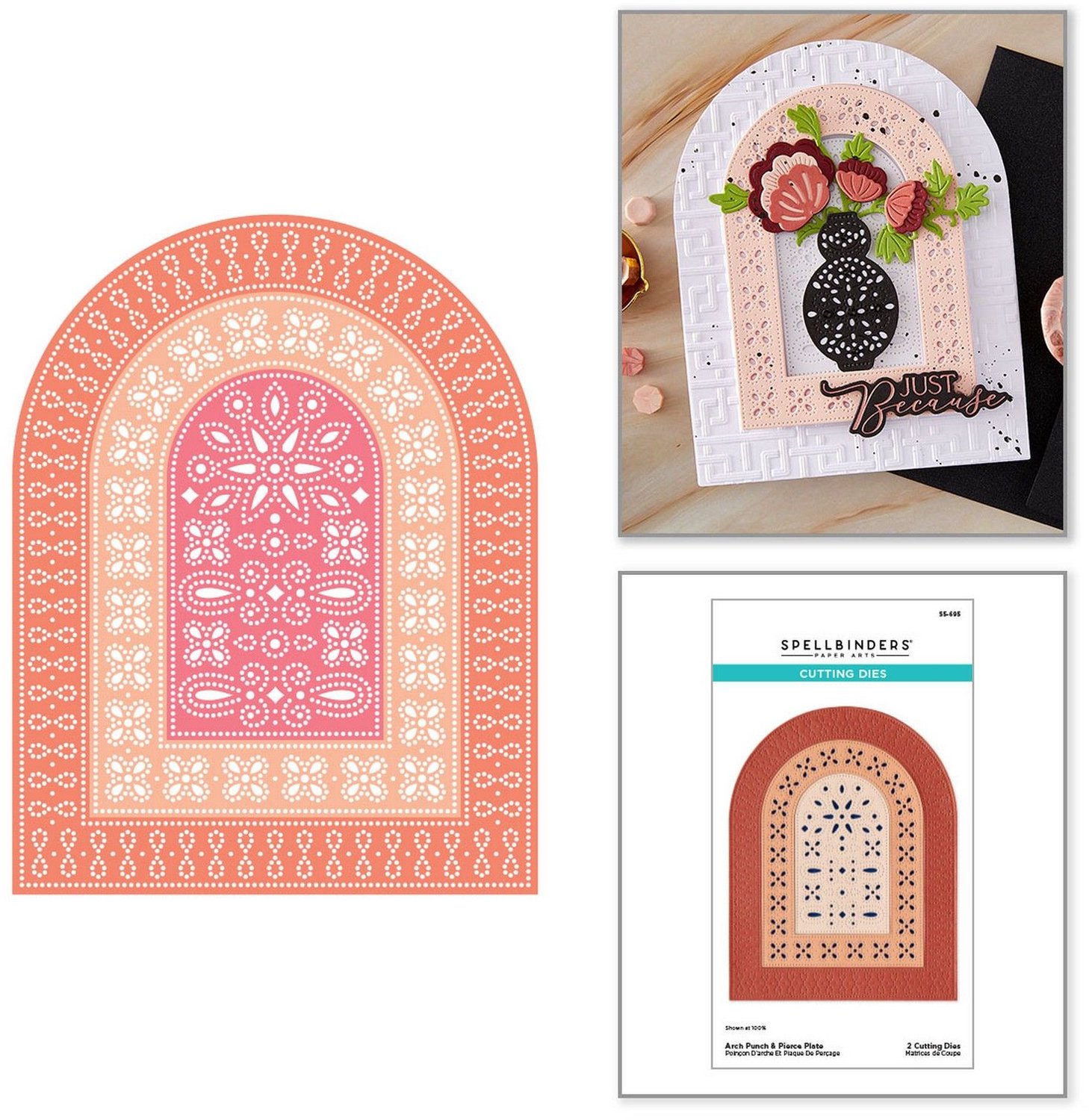 Spellbinders Snijmallen - Arch Punch & Pierce Plate - 2 st.