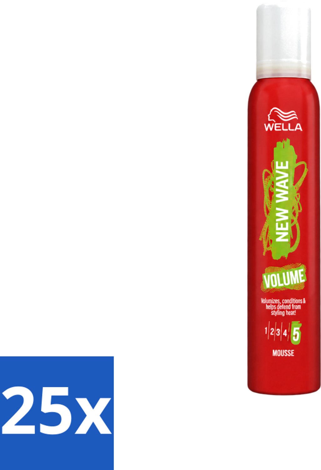 25 x Wella – New Wave Boost – Volumemousse – 200 ml - Voordeelverpakking - 25 stuks