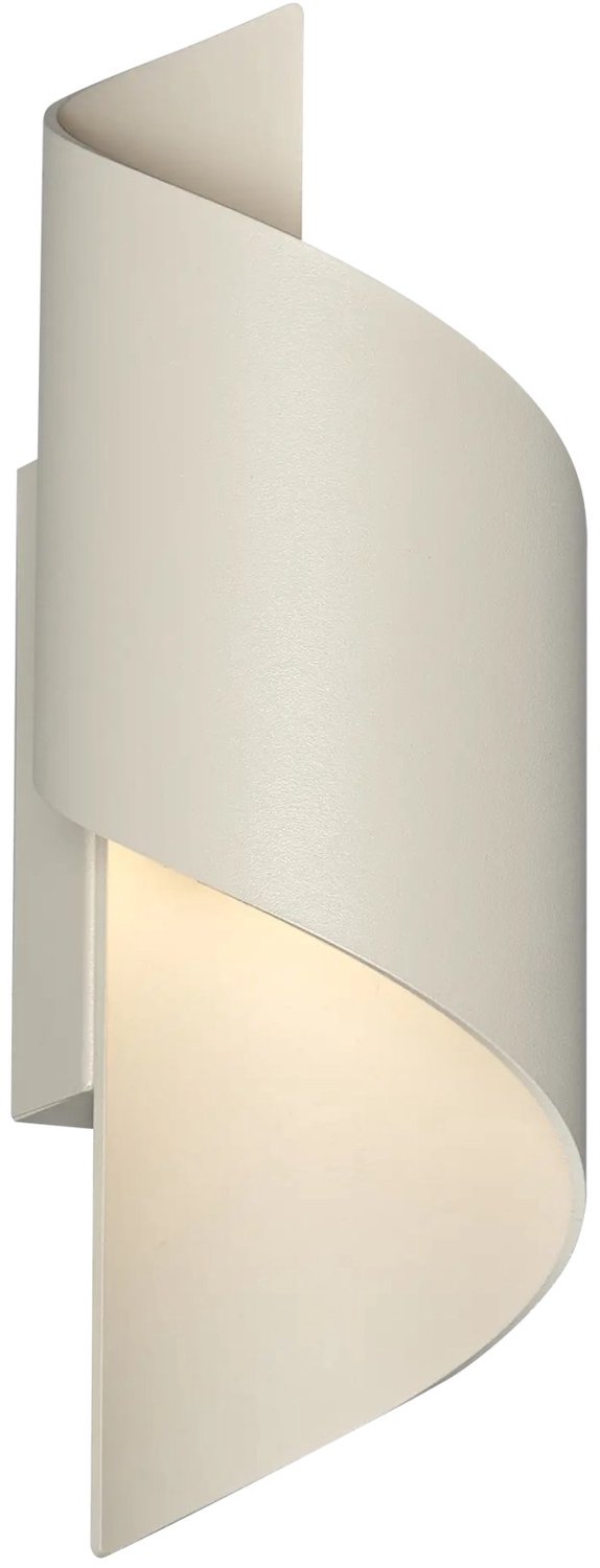 Helix wandlamp in beige, uit de Deco collectie. Compacte wandlamp voor accentverlichting, lichtbron niet meegeleverd.