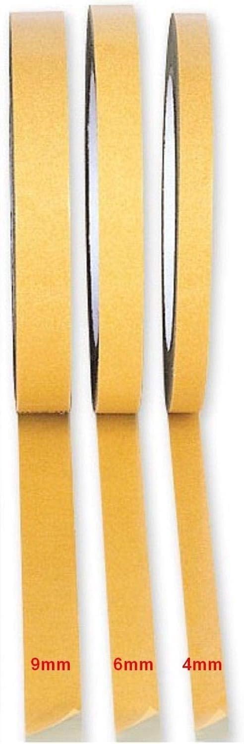 Dubbelzijdig plakband 4-6-9 mm x 50 m - sterk en transparant - ideaal voor smartphone en muren - 3 stuks - m-winkel