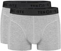 Set van twee grijze herenshorties met een zwarte elastische tailleband met Ten Cate logo.
